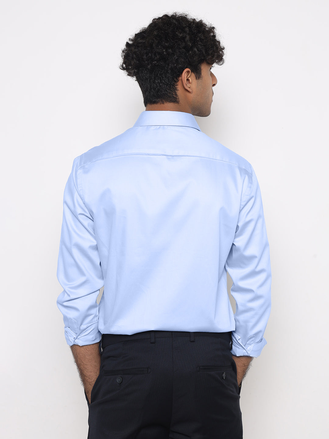 SKY BLUE GIZA SATIN SHIRT