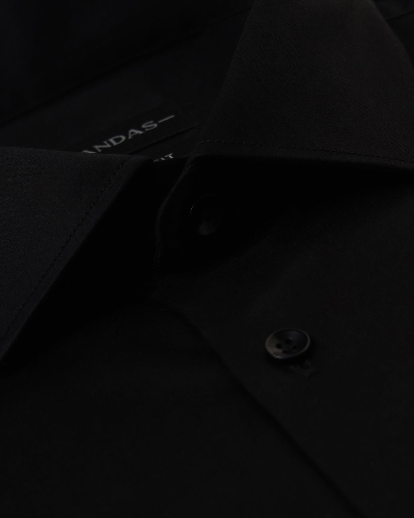 THE MIDNIGHT BLACK GIZA SATIN SHIRT