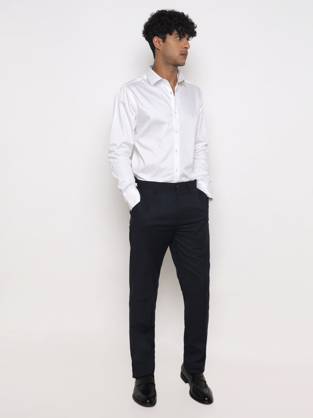 PEARL WHITE SATIN SHIRT