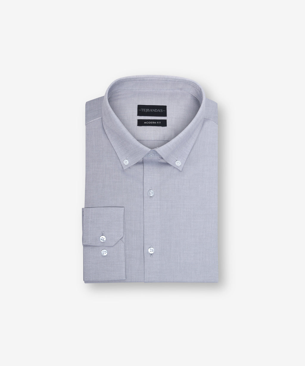 THE STONE GREY BUTTON-DOWN SHIRT