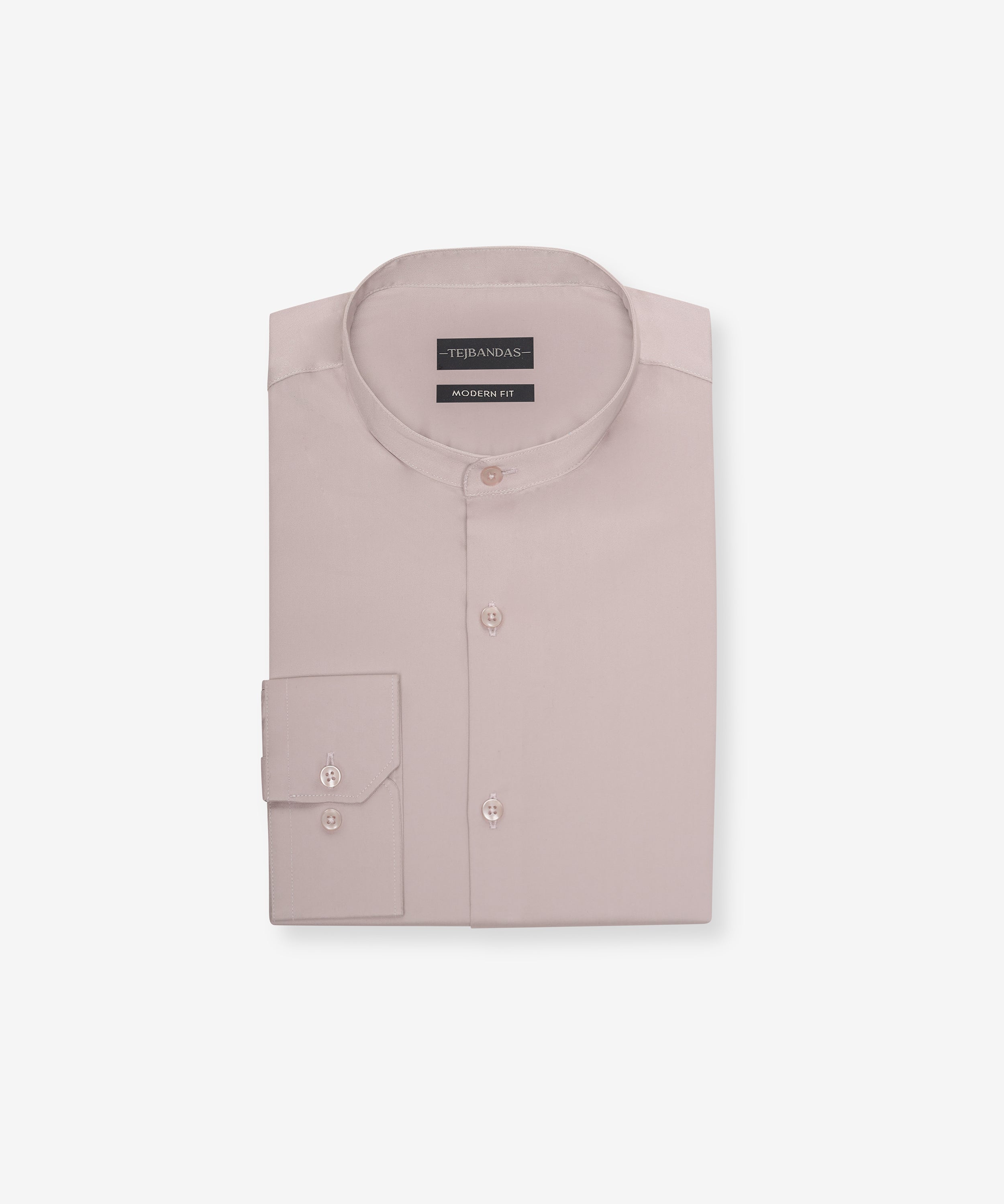 THE PINK LAVENDER MANDARIN SATIN SHIRT