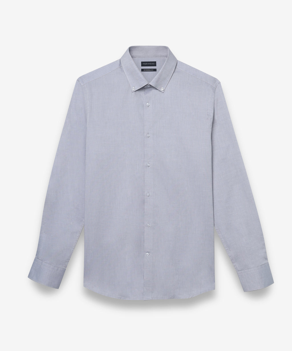 THE STONE GREY BUTTON-DOWN SHIRT