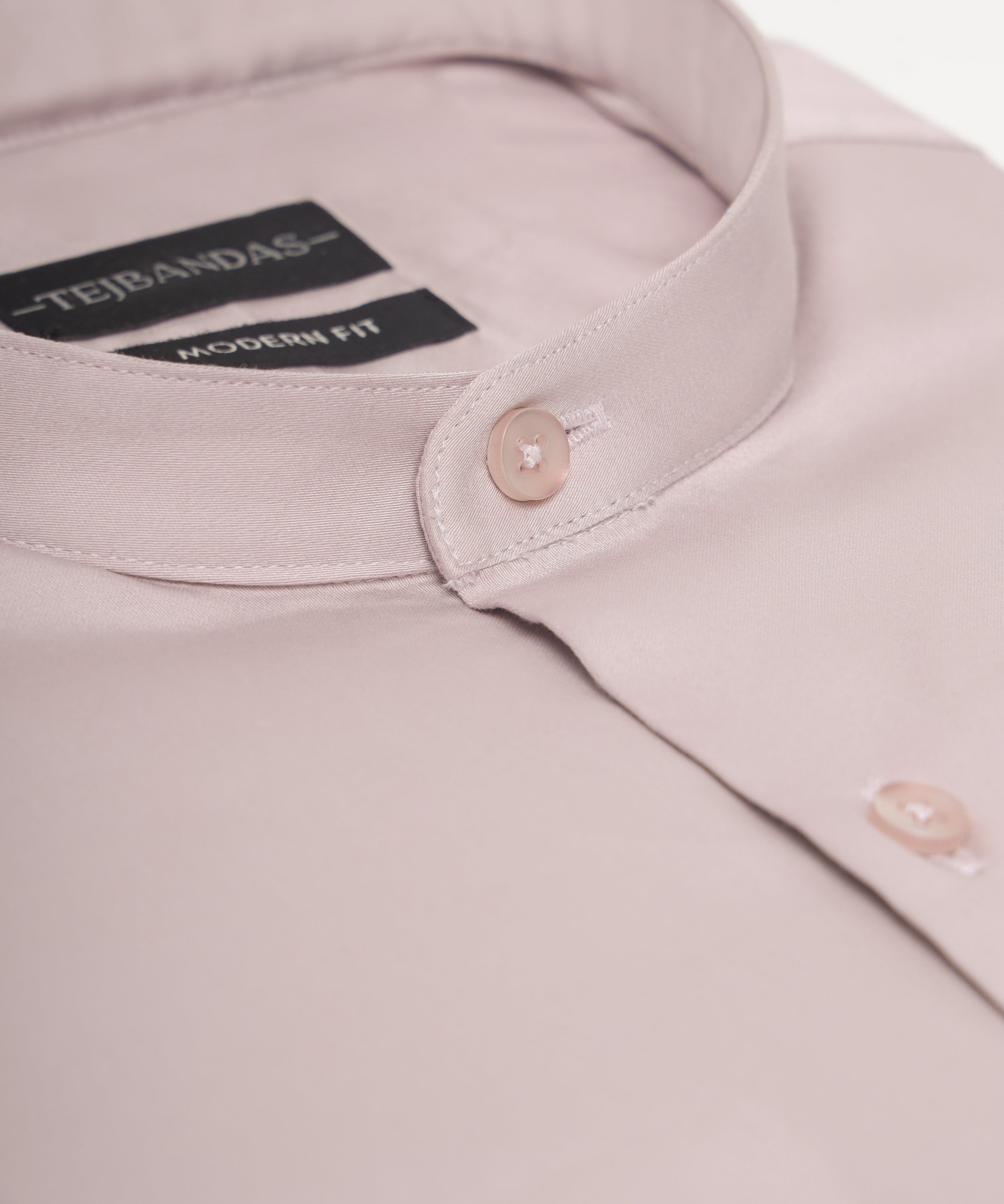 THE PINK LAVENDER MANDARIN SATIN SHIRT