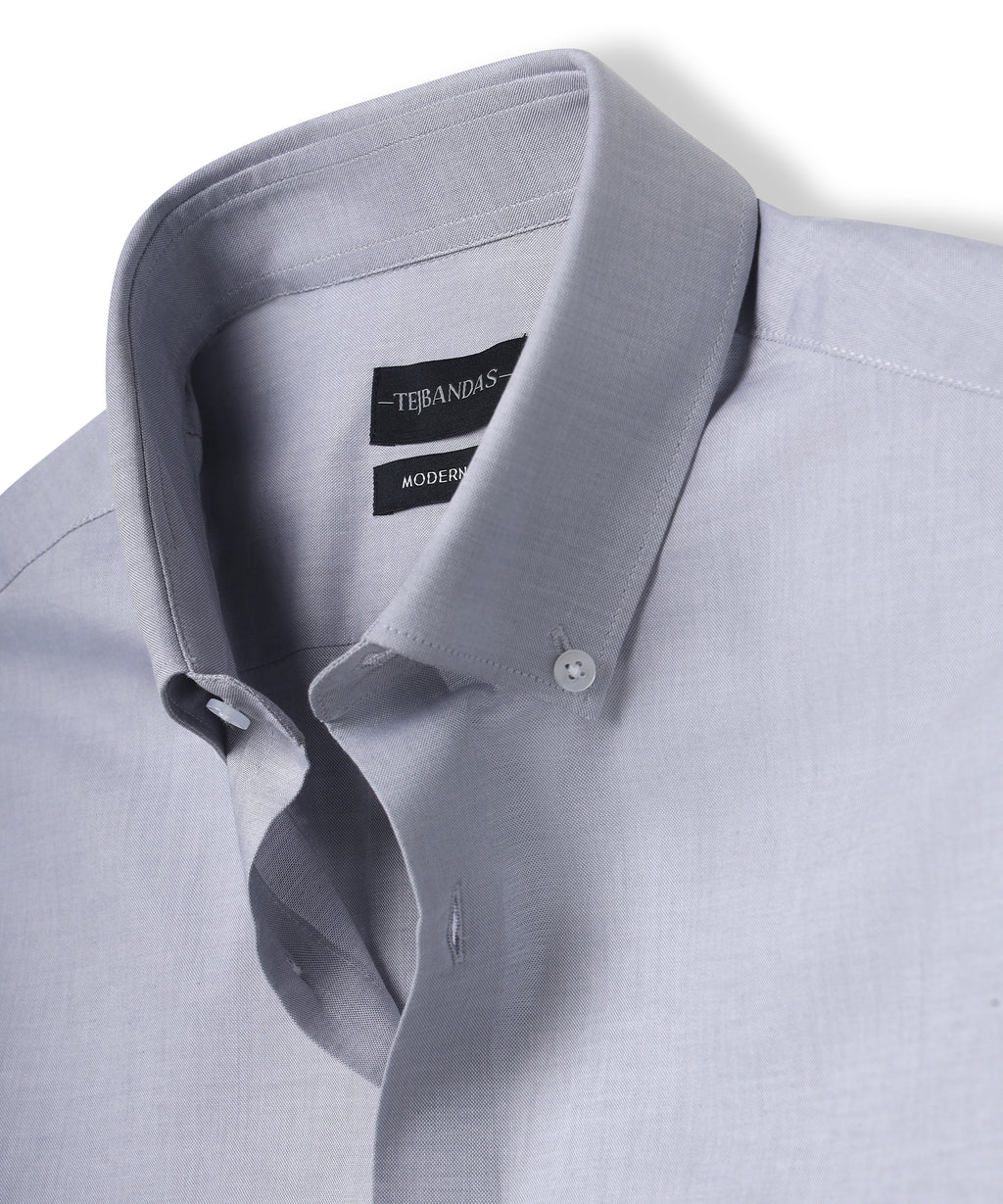 THE STONE GREY BUTTON-DOWN SHIRT