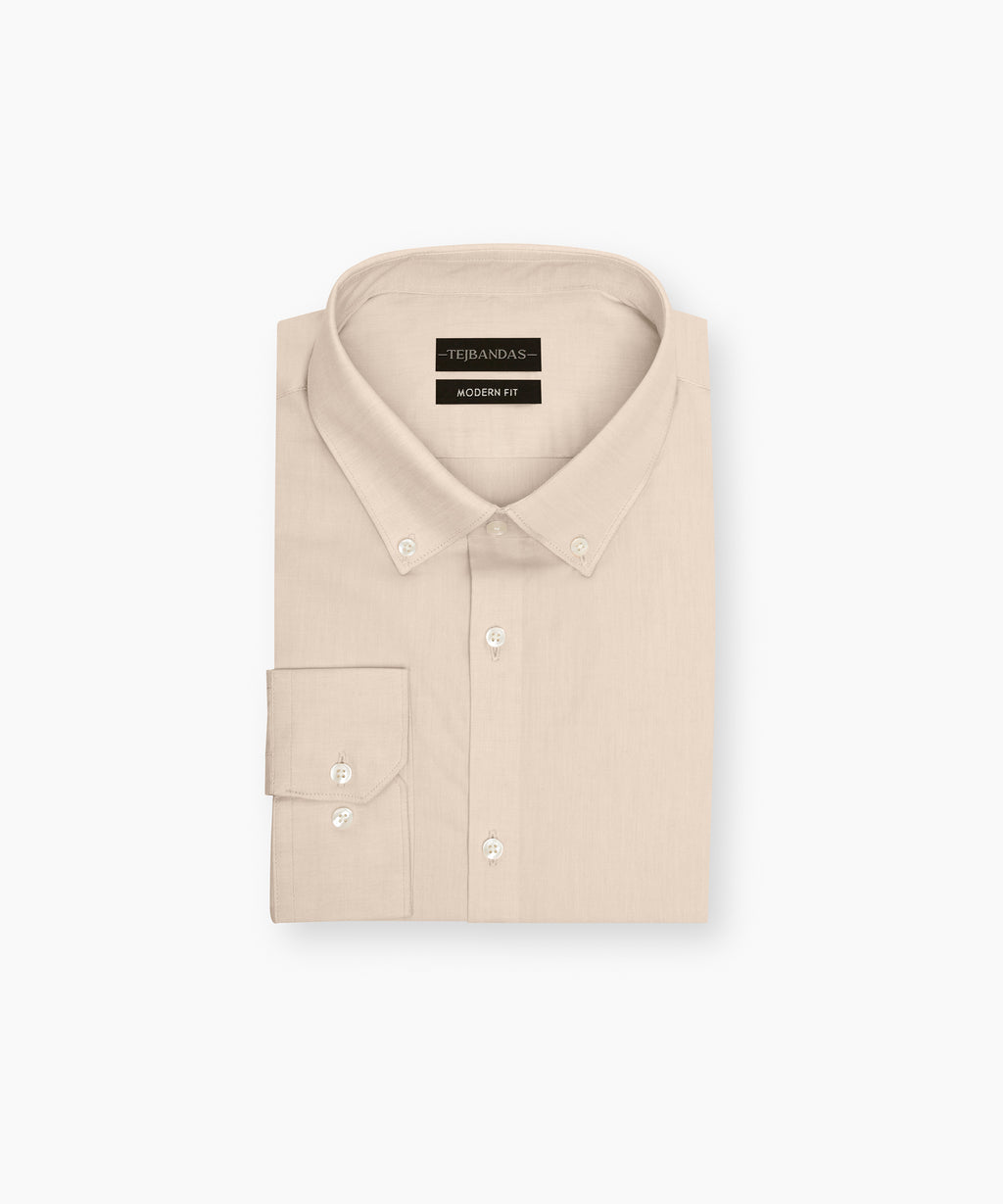 THE SAND BEIGE BUTTON DOWN SHIRT