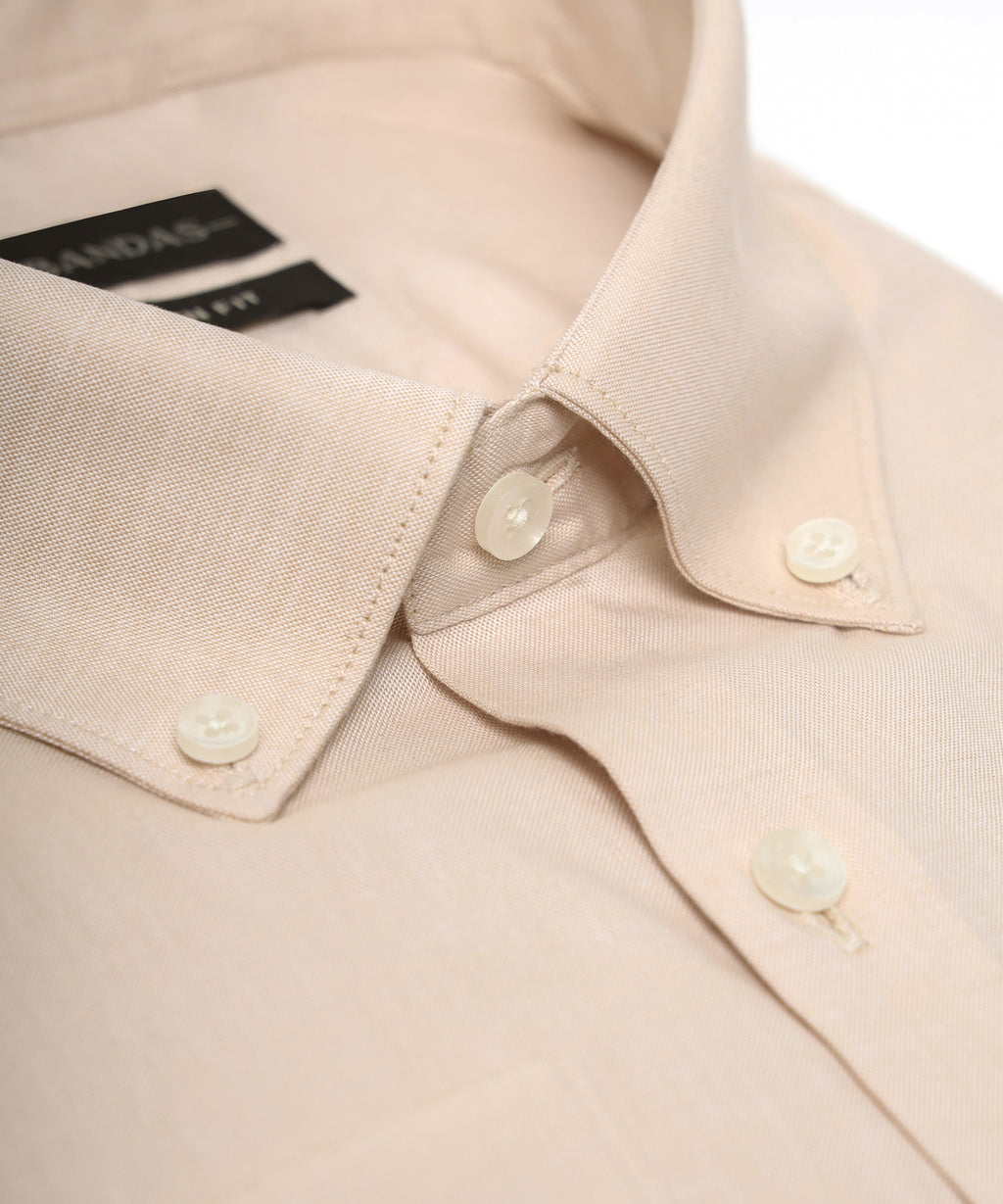 THE SAND BEIGE BUTTON DOWN SHIRT