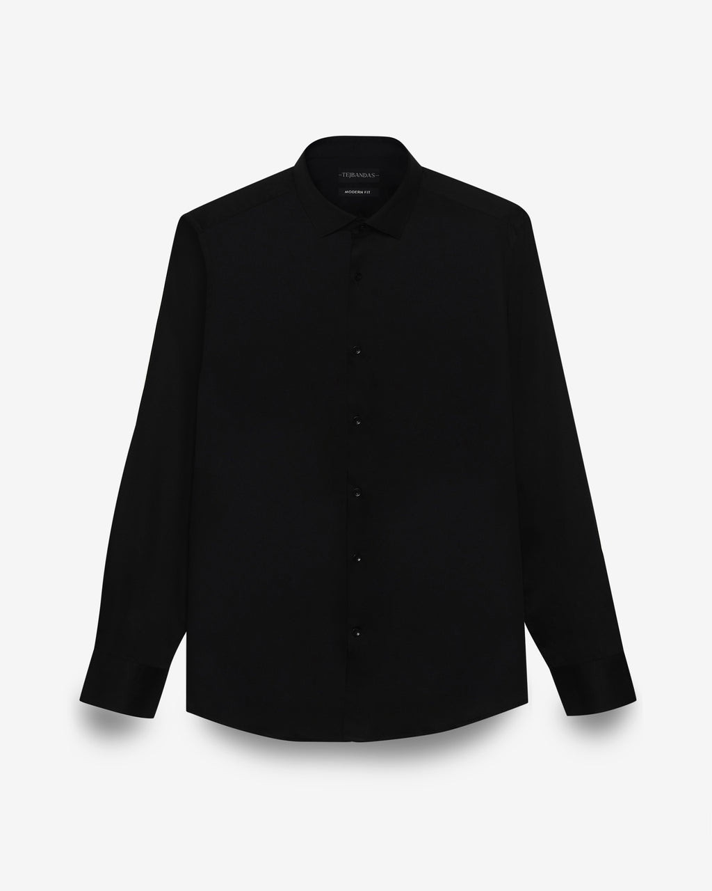 THE MIDNIGHT BLACK GIZA SATIN SHIRT
