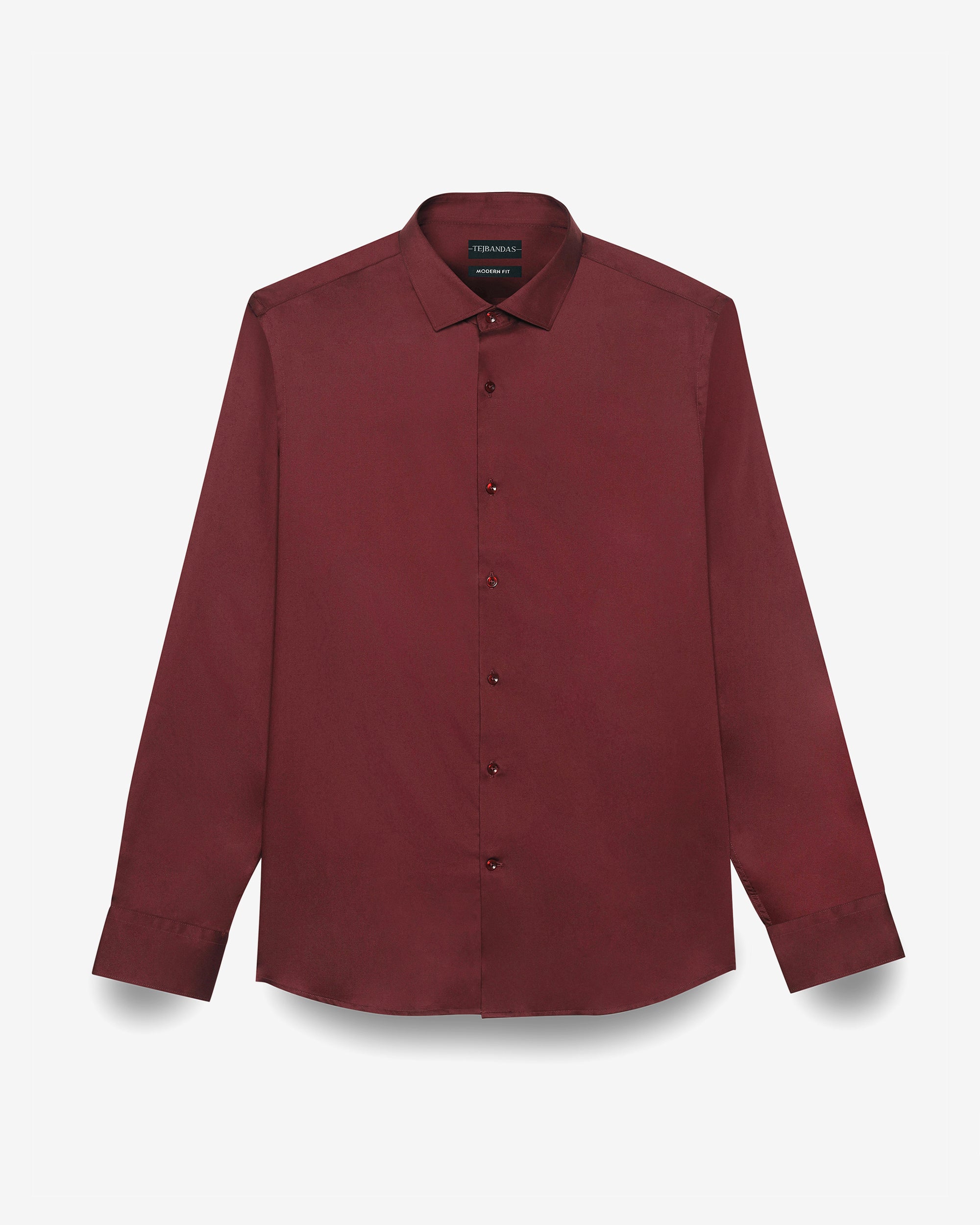 DEEP CRIMSON GIZA SATIN SHIRT