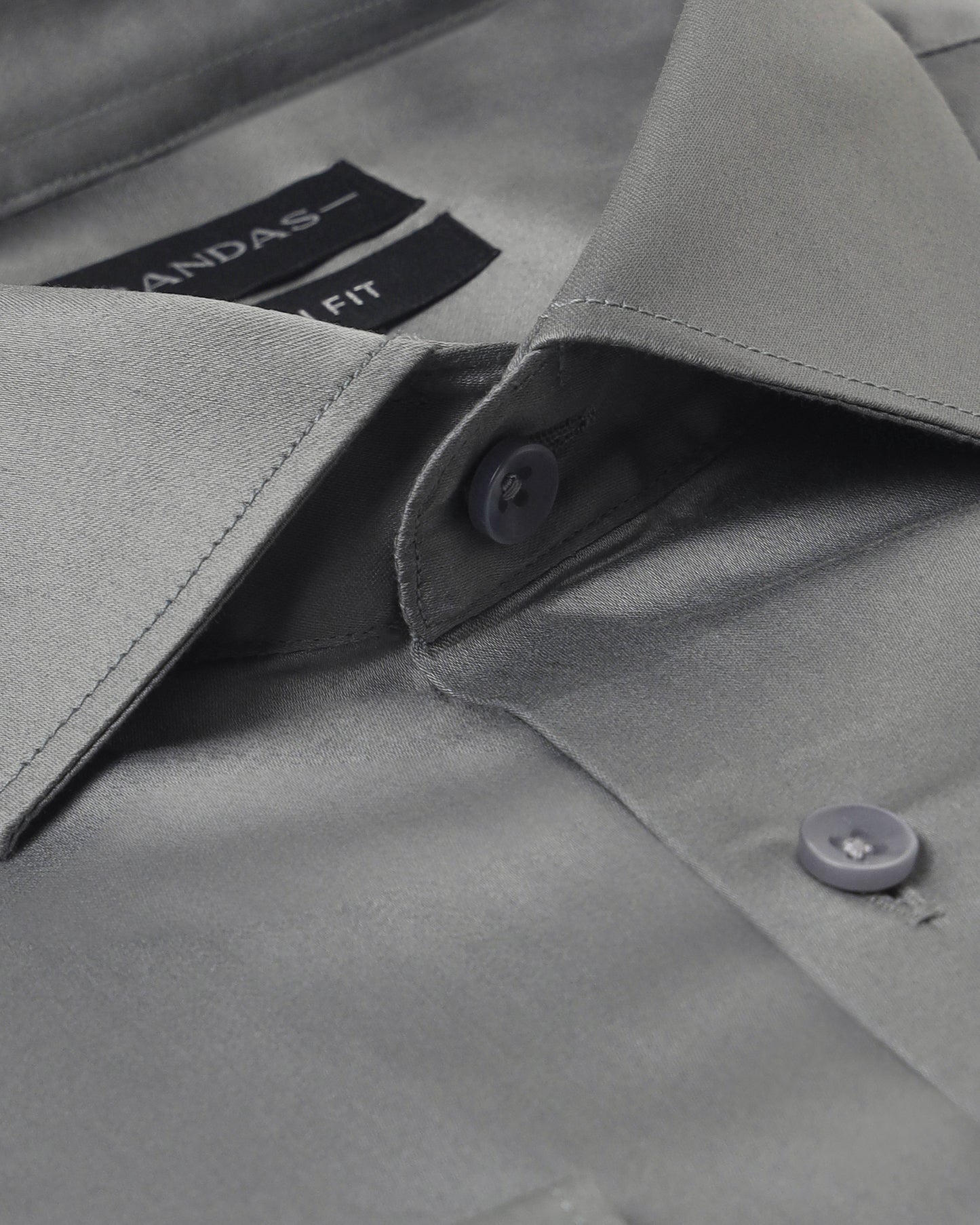 SILVER GREY SATIN SHIRT