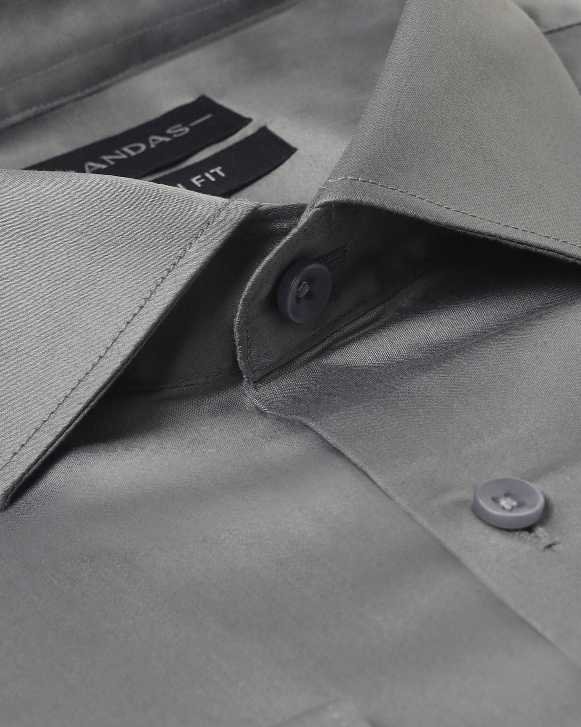 ASH GREY GIZA SATIN SHIRT