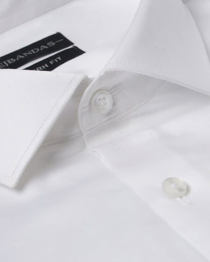 PEARL WHITE SATIN SHIRT